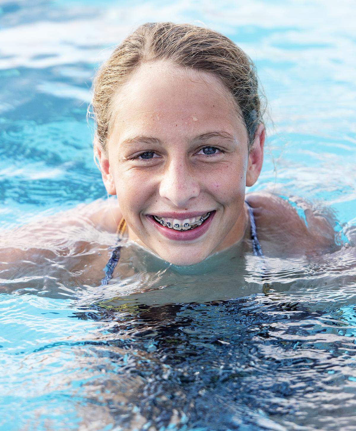 Ripon High junior waterpolo player Lauren McGowan at Ripon High School in Ripon, Calif., Tuesday, Oct. 8, 2019.