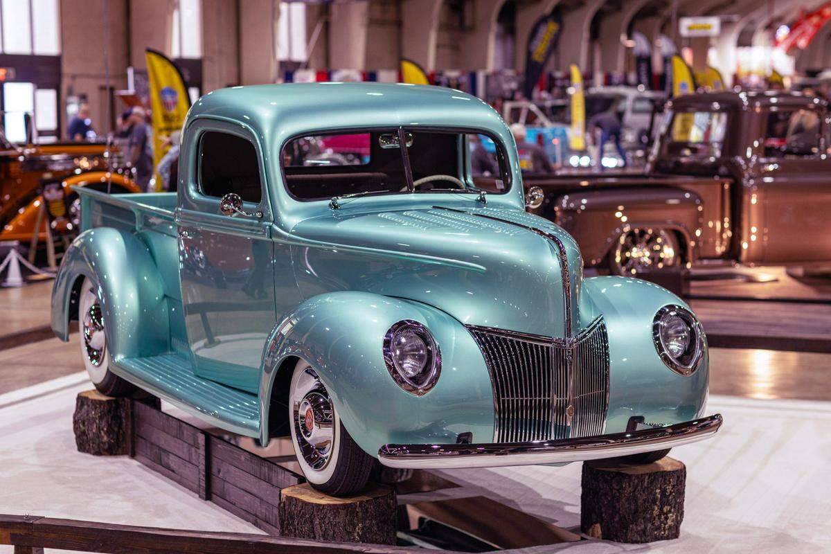 A 1940 Ford pickup owned by Modesto’s Greg Tidwell won the award at the truck show.