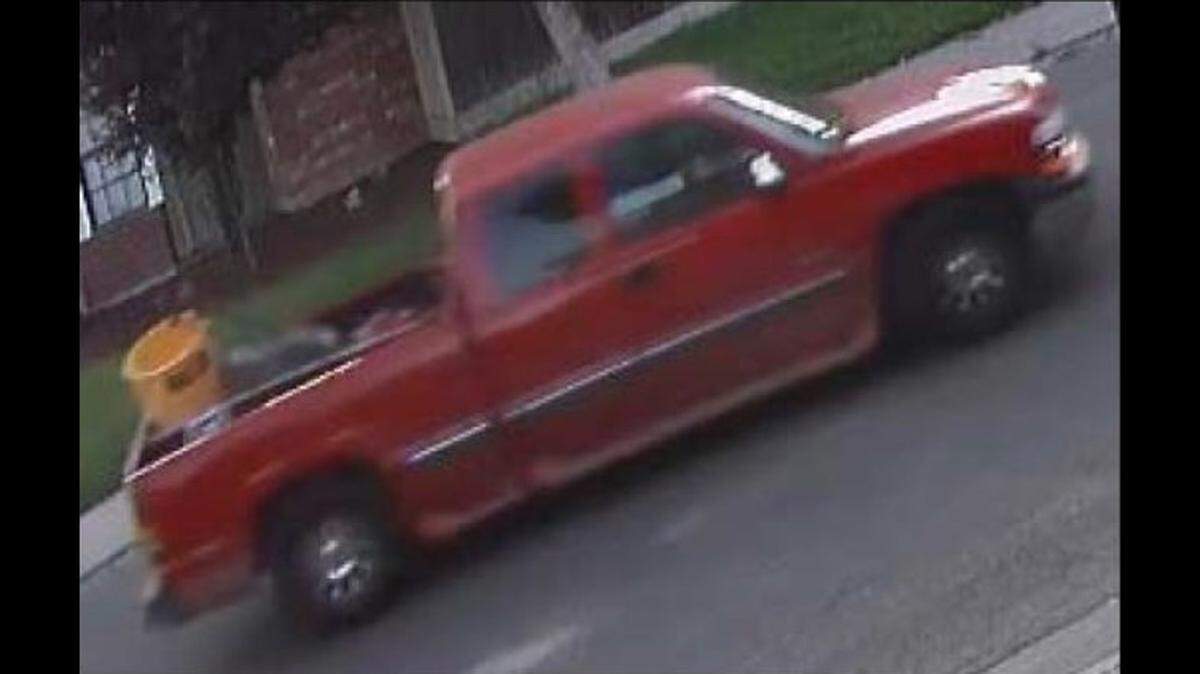 This red pickup was seen leaving the scene after a sexual assault  in Northeast Modesto.