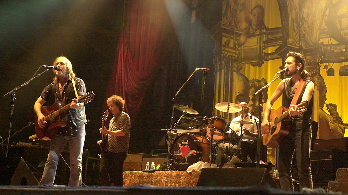 Tom Petty & The Heartbreakers perform in 2001 in Bonner Springs, Kansas. The group headlined the 1983 Mountain Aire festival.