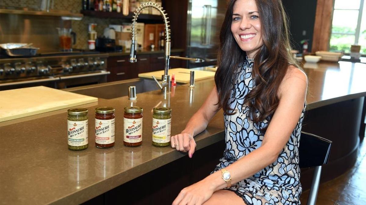 Jamie Norwood, president of Amalia's Cocina is pictured on Thursday afternoon, Aug. 4, 2016, in the kitchen of her office in Modesto, Calif.