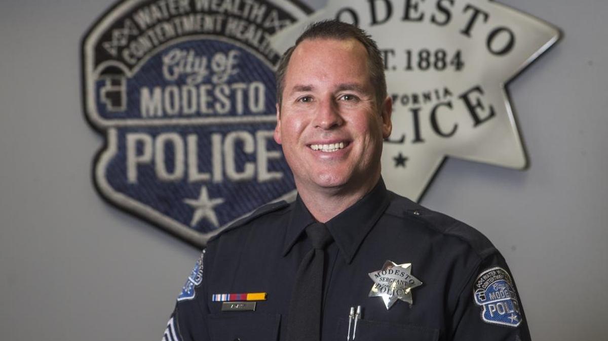 Officer Christopher Adams of the Modesto Police Department.