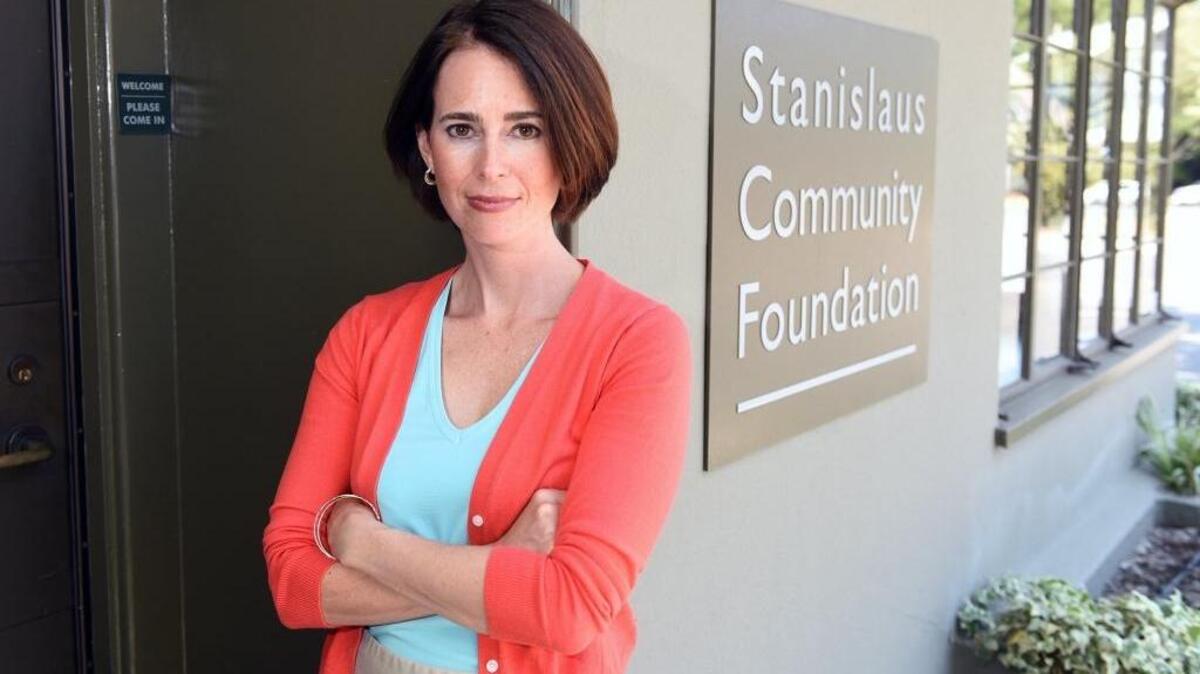Amanda Hughes, the director of the Stanislaus Community Foundation, likes the small, hometown feel of Modesto for her family.