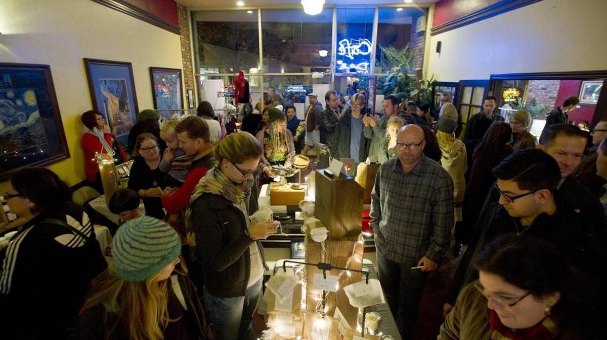 Expect gobs of gift candidates and plenty of people at Saturday evening’s annual post-Thanksgiving Mod Shop Handmade Market.
