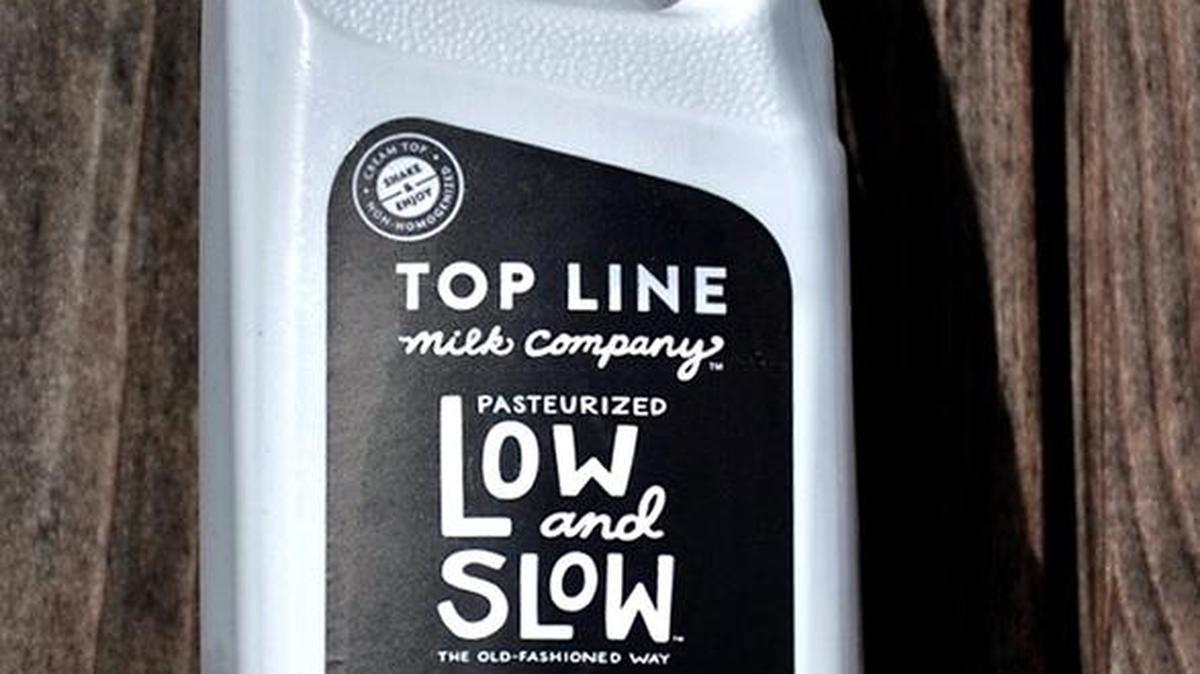 Top Line Milk, bottled at a dairy farm near Winton, California, is among the entries for new product awards at the Fresno Food Expo on July 26 and 27.