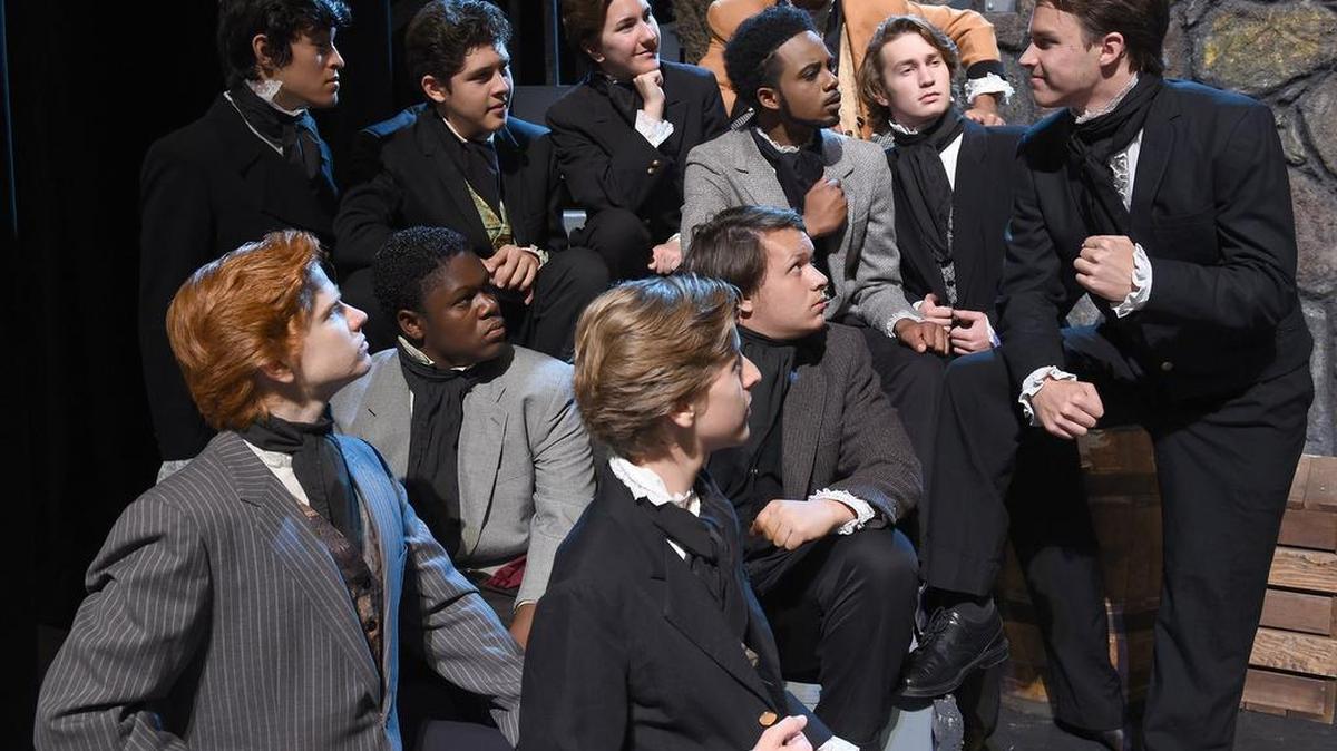 Cast members rehearse for the YES Company’s latest production, “Les Misérables, School Edition.”