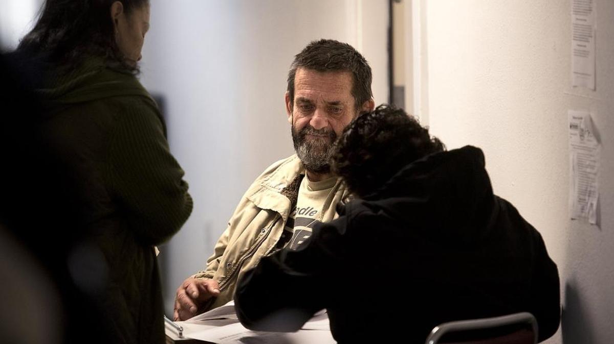 Tom Lynd goes through the intake process at the We Care shelter Nov. 11 in Turlock.