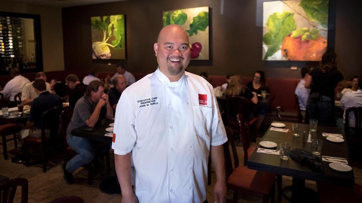 Chef John Surla at Surla’s restaurant in Modesto, Calif., on Friday, July 28, 2017.