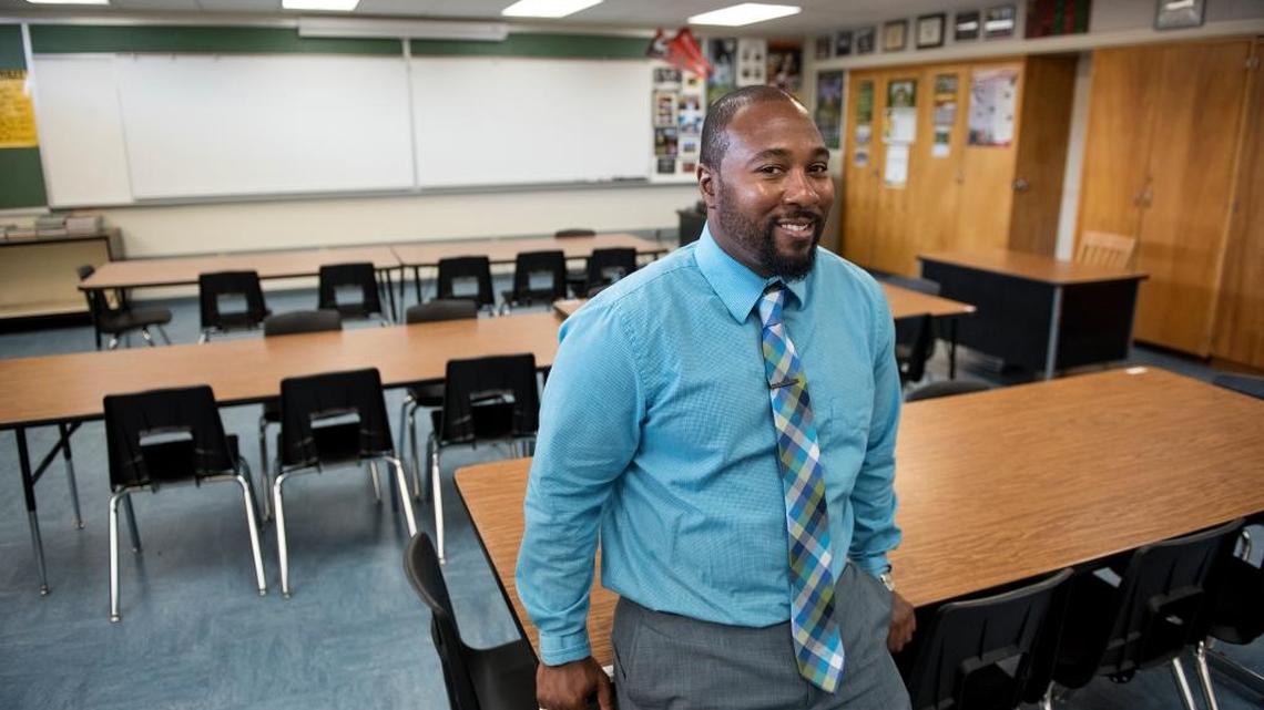 Davis High teacher Renaldo Rucker Jr.