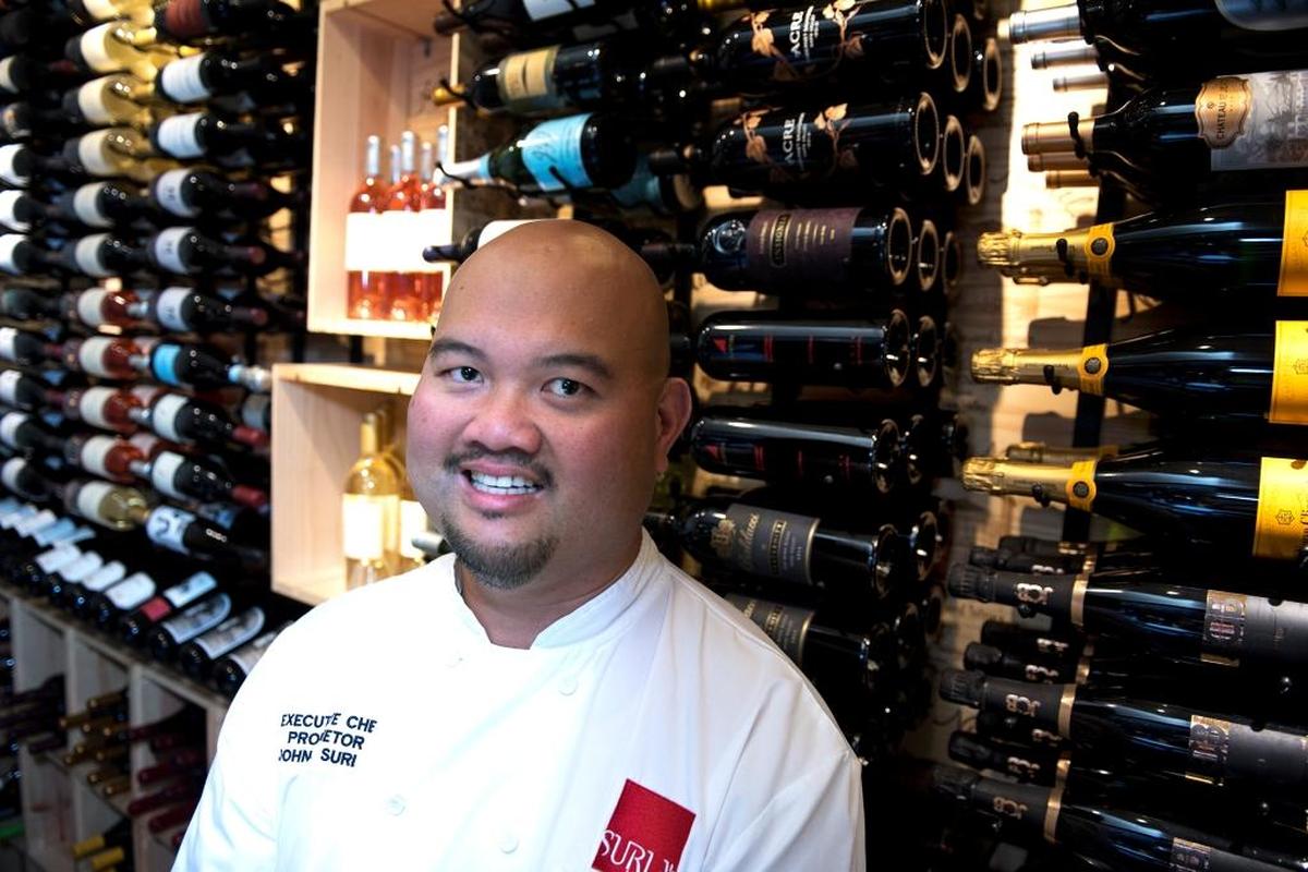 Chef John Surla at Surla’s restaurant in Modesto.