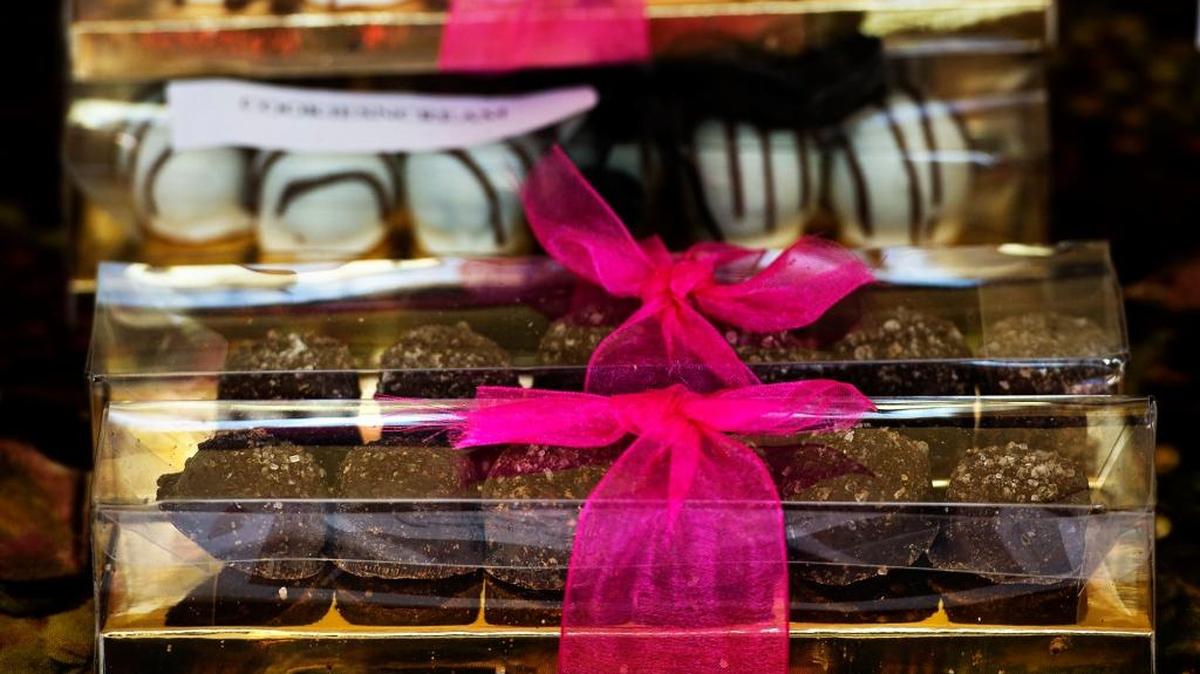 Chocolate truffles by at the 2015 Oakdale Chocolate Festival.