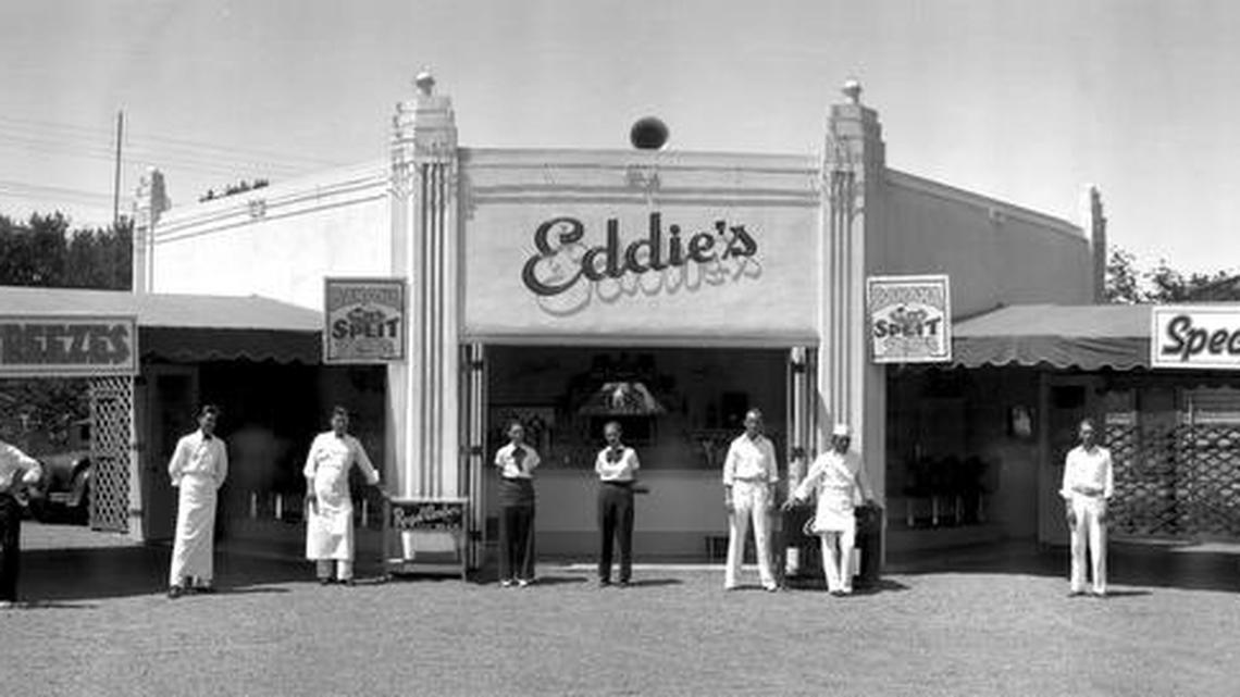 
Eddie’s Drive-in, in a panorama shot by Oscar Mayo in the 1930s, is part of the Modesto Architecture Festival Exhibit at the McHenry Museum. 
