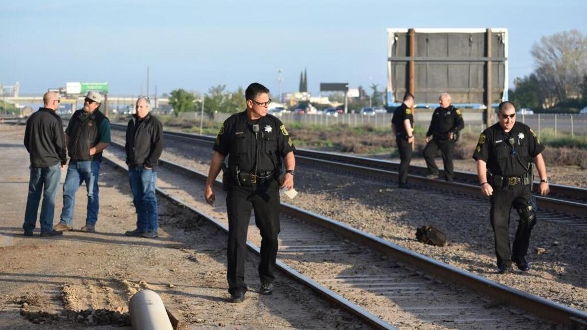 A man was struck and killed by a train Thursday morning at the A.L. Gilbert Co. feed lot in Keyes. He apparently was a truck driver unloading at the business. It was not known Thursday morning what led him to be out on the tracks. The train did not stop.