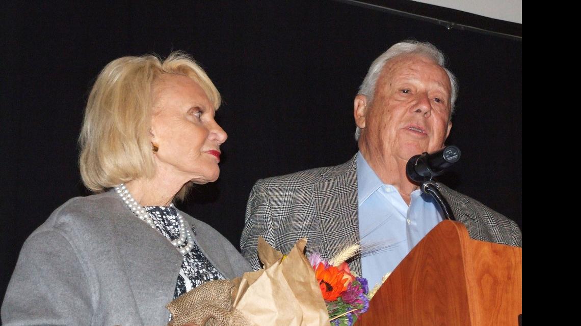 
Marie and Bob Gallo are pictured in October 2013, receiving the 51st annual Good Egg Award at the DoubleTree Hotel in Modesto from the state egg industry.
