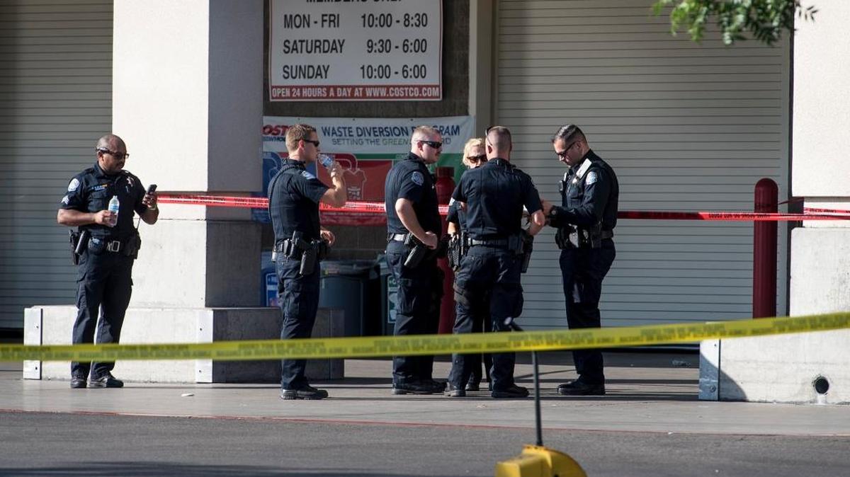 Modesto police investigate a shooting at Costco on Pelandale Avenue on July 28. An off-duty state correctional officer shot a man jabbing a knife toward people at the store.