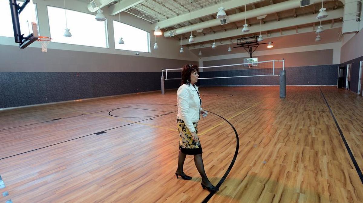 
Chief Probation Officer Jill Silva offers a look at the large multipurpose room at the Stanislaus County Juvenile Commitment Center in March 2013 in Modesto.
