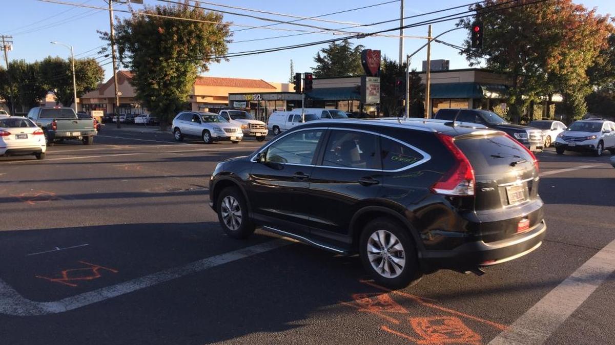 Traffic is seen at the intersection of McHenry and Roseburg avenues in Modesto, Calif. Tuesday, Nov 1, 2016