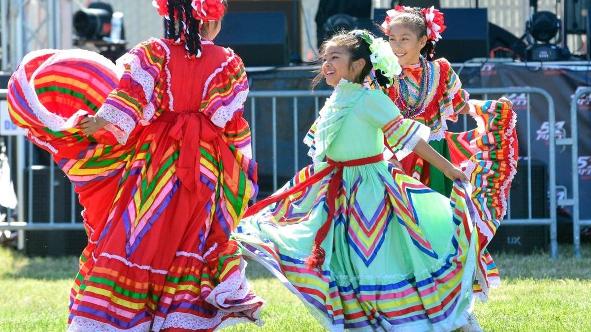 Members of Ballet Folklorico Juvenil USA perform during the Livingston Fourth of July Festival and Carnival on Sunday, July 3, 2016, at the Max Foster Sports Complex in Livingston.