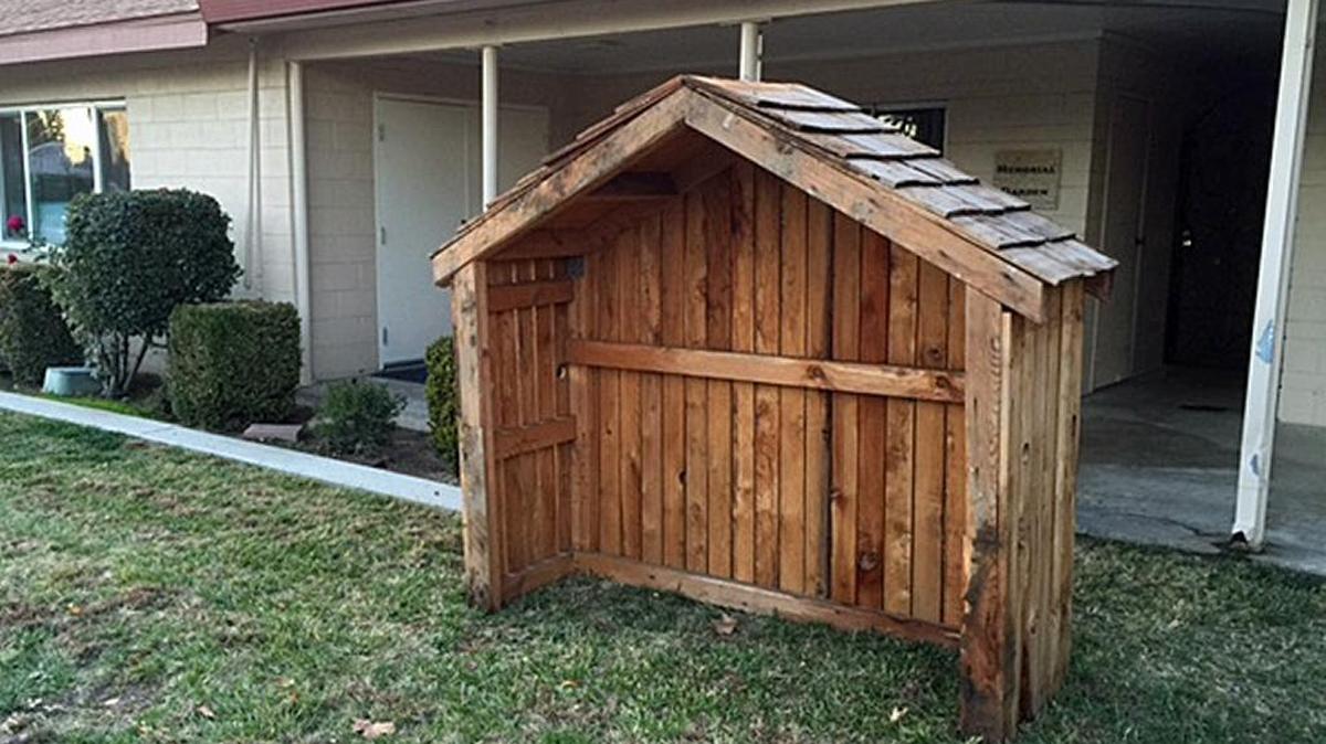 The stable for the nativity scene at First Congregational Church in Salida has been returned after disappearing sometime Monday night.