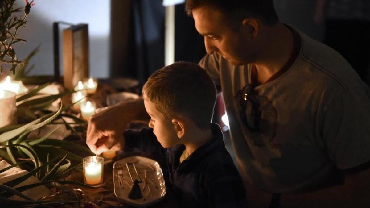 Brian Boone and his son Levi in 2017 at Redeemer Church of Modesto.