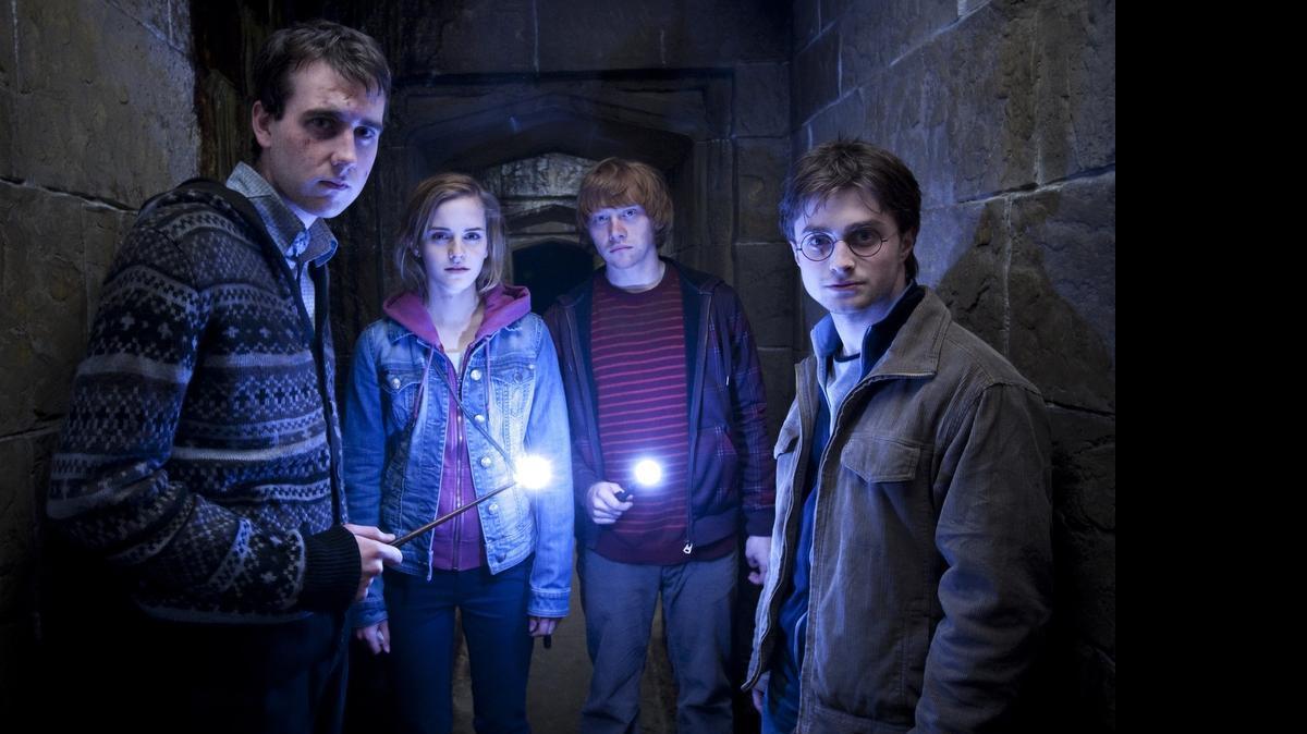 
From left, Matthew Lewis as Neville Longbottom, Emma Watson as Hermione Granger, Rupert Grint as Ron Weasley and Daniel Radcliffe as Harry Potter appear in Warner Bros. Pictures’ fantasy adventure “Harry Potter and the Deathly Hallows, Part 2.”
