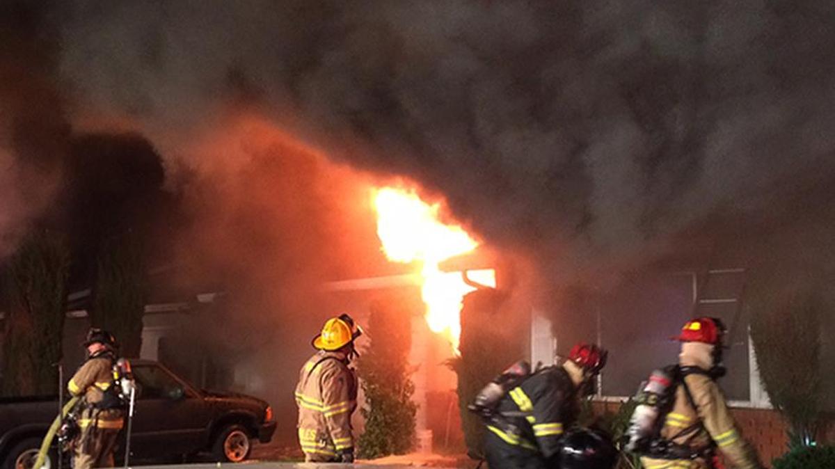 A fire gutted a north-central Modesto home Saturday night, causing as much as $200,000 in damage and displacing the home’s six residents on the 3400 block of Polaris Street.