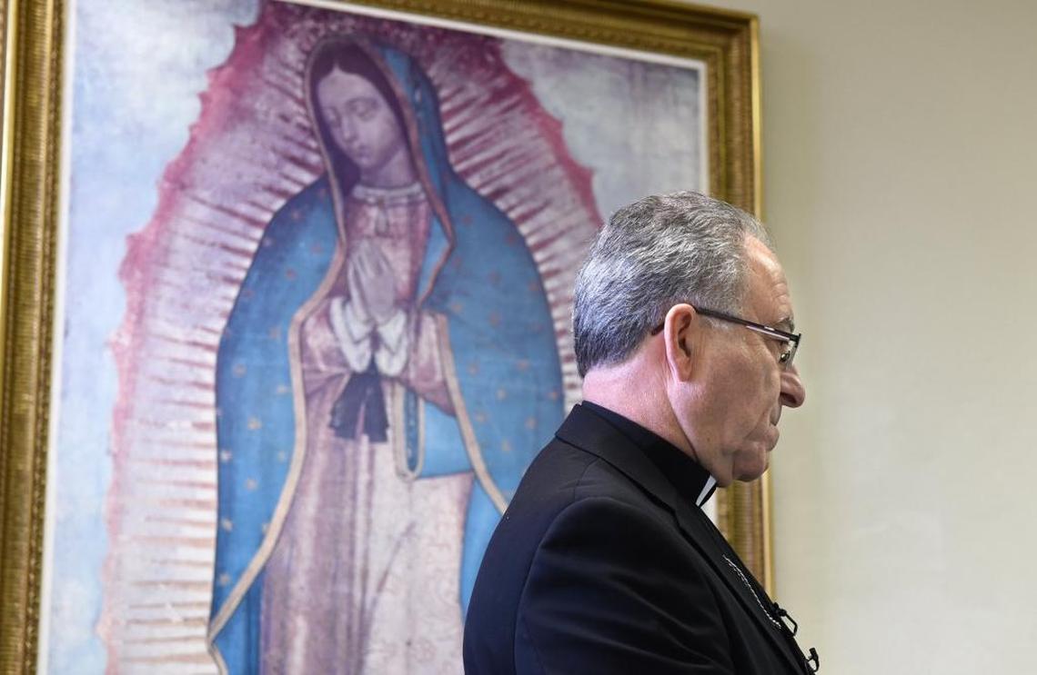 Myron Cotta, the new Bishop of Stockton is pictured Tuesday morning, January 23, 2018 at a press conference at the Diocese of Stockton, Ryan Center. Cotta was born of Portuguese heritage in the Merced County community of Dos Palos. He served as Vicar General in the Diocese of Fresno where he was a priest and most recently served as Auxiliary Bishop in the Diocese of Sacramento.