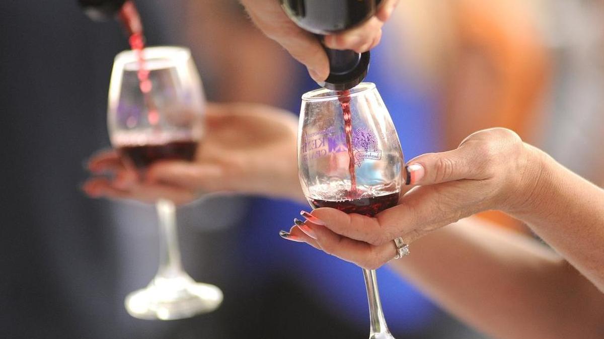 The Wine Group acquired Franzia Winery near Ripon in 1981 and makes boxed wine under the Franzia label. Its other brands include Cupcake, Concannon, Big House, Almaden, Corbett Canyon, Foxhorn, Fish Eye and Flipflop. Here, a sample of Cupcake Vineyards’ Cocobon California wine is poured at the Riverbank Wine & Cheese Exposition in 2013.