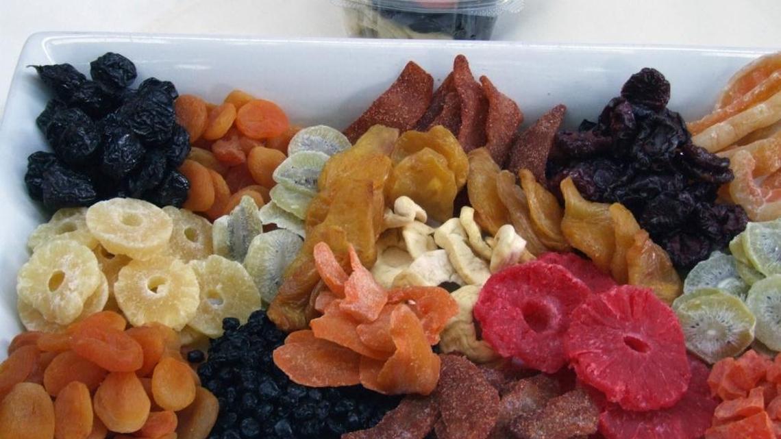 Under state rules on cottage foods, dried fruits such as these from The Fruit Yard near Modesto are fine.