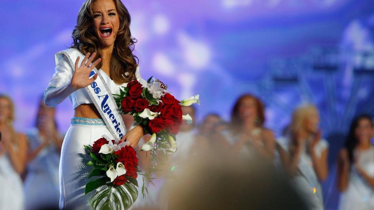 Miss Georgia, Betty Cantrell, reacts after being named Miss America 2016 in September in Atlantic City, N.J.