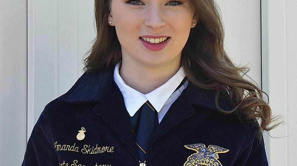 Amanda Skidmore won a national FFA team contest involving marketing an agricultural product.