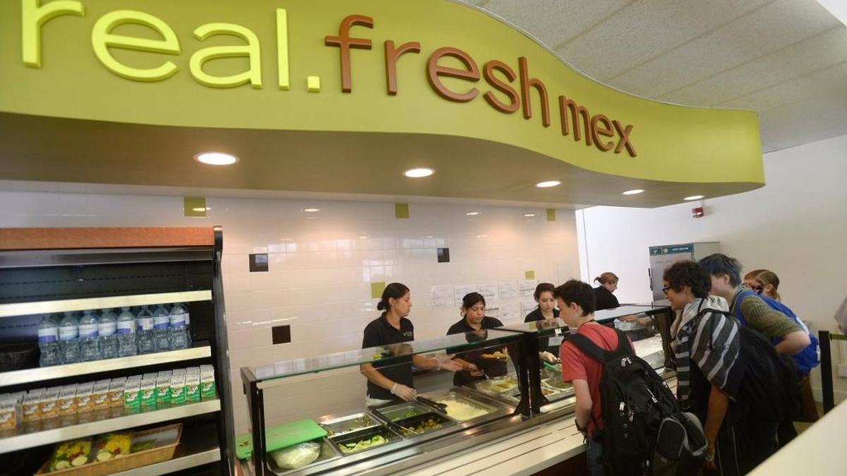 Turlock High School students line up for popular Mexican-style meals made with fresh foods. California Thursdays highlight more California farm products being incorporated into school meals.
