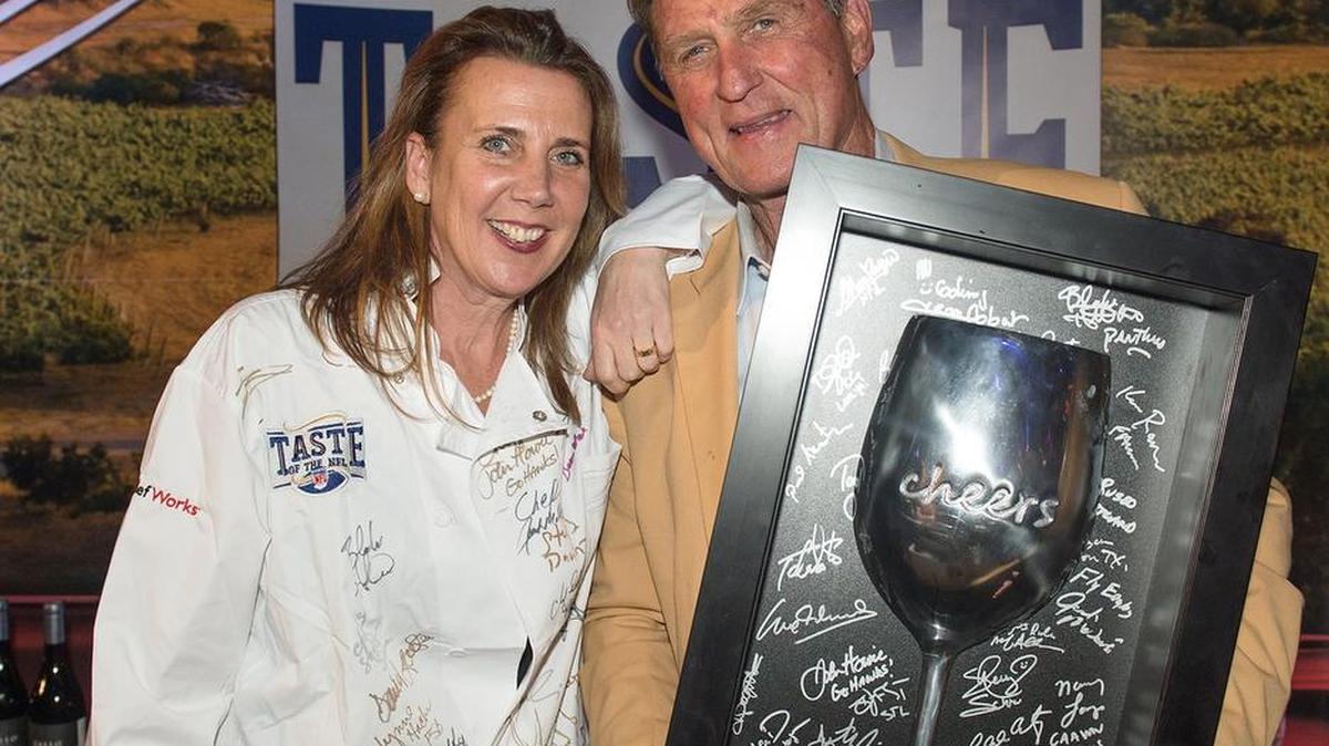 Gina Gallo, a third-generation winemaker with E.&J. Gallo Winery in Modesto, received an award from pro football Hall of Famer Jack Youngblood for the company’s support of Taste of the NFL, which raises money for anti-hunger efforts via food-related events. The award was presented just before the Super Bowl in February in Scottsdale, Ariz. Gallo will take part for the 21st year in Party with a Purpose, a gala that will precede the 2016 Super Bowl in Santa Clara.
