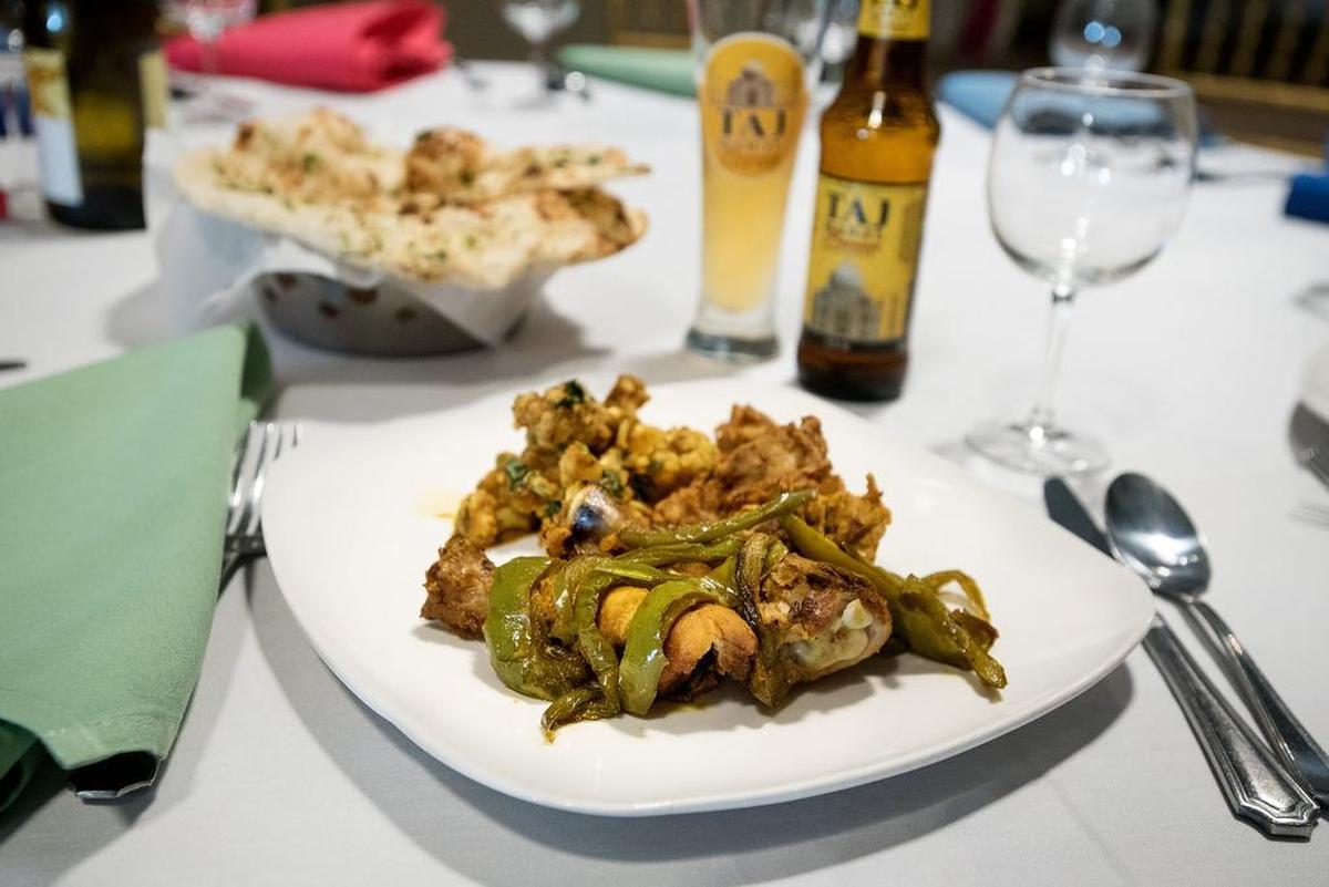Tandori Chicken and vegetables in the newly renovated banquet space at Monsoon Restaurant in Modesto, Calif., September 5, 2018.
