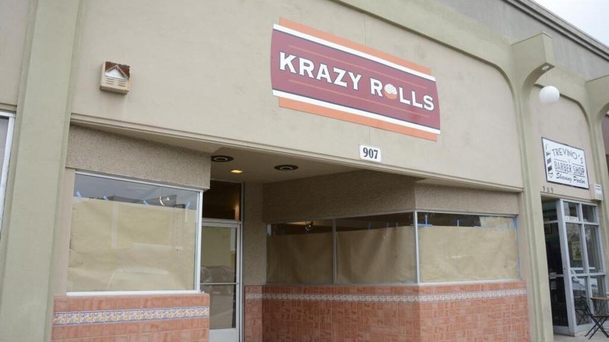 The bakery Krazy Rolls is set to open in early December. The new place on 10th Street in downtown Modesto is being opened by friends and first-time business owners Adalberto Vega and Sandra Avila. It will serve a variety of cinnamon rolls, tarts and specialty drinks.
