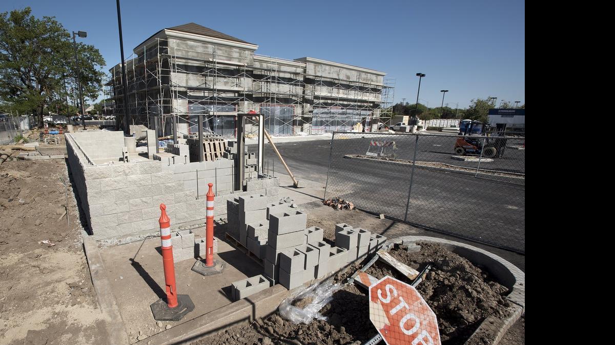 
Construction work continues last week on the Panera restaurant at Briggsmore Square Shopping Center in Modesto.
