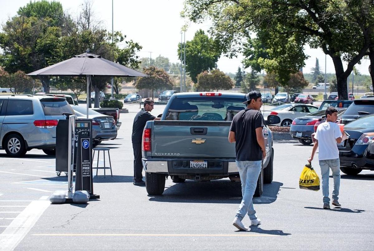 New “Front And Center” preferred parking at Vintage Faire Mall in Modesto, Calif., Saturday, August 18, 2018.