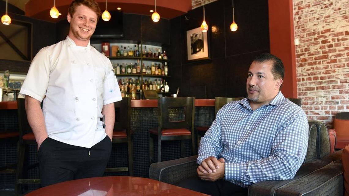 Executive Chef Connor Carlin (left) and owner John Jacinto are pictured Thursday afternoon March 29, 2018 at Dewz in downtown Modesto, Calif.