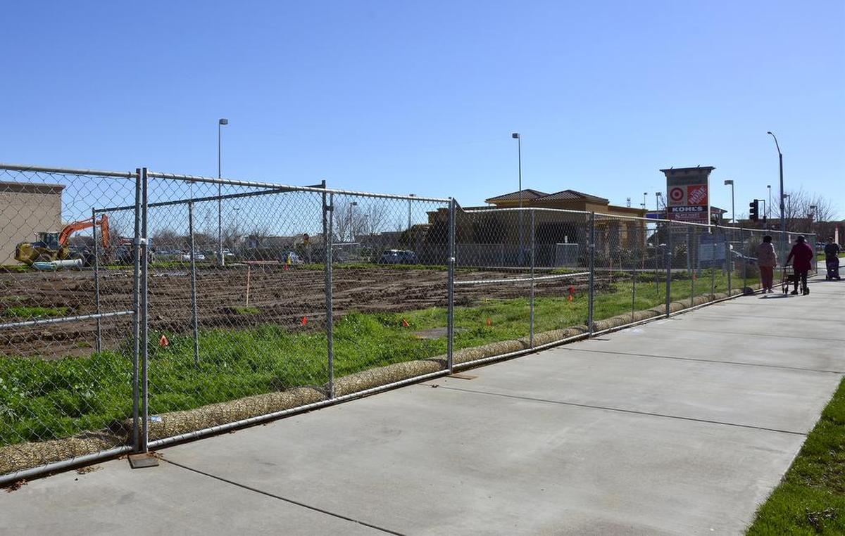 The site has been fenced off and heavy machinery brought in. So far only clearing work has begun.