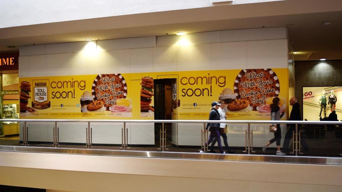 A Nestlé Toll House Café by Chip is under construction at Vintage Faire Mall in Modesto on Friday.