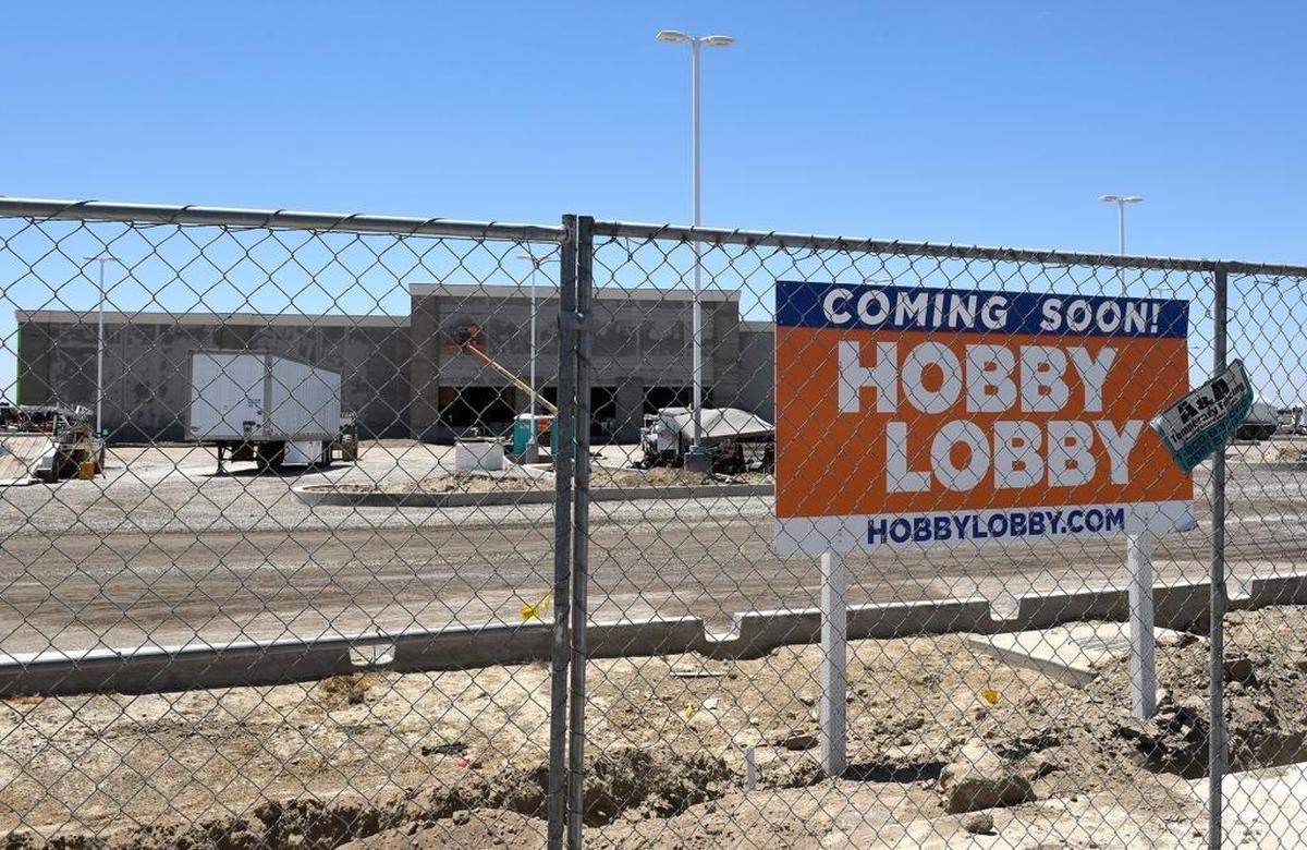 Hobby Lobby is seen under construction in Turlock in 2017. The craft store chain plans to 