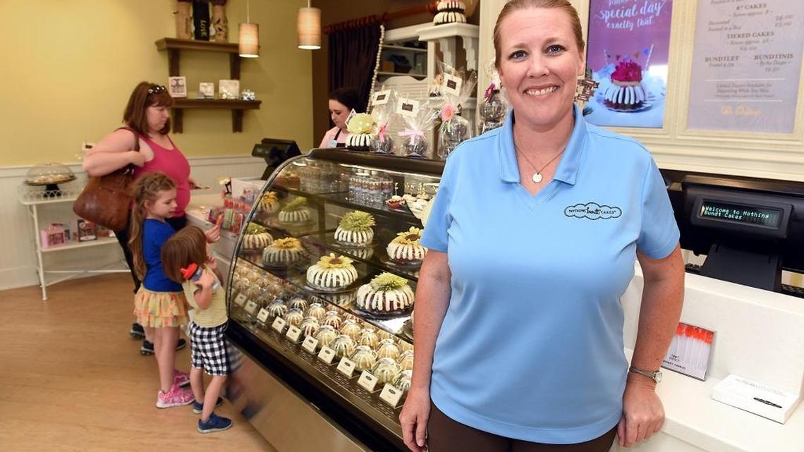 Wendy Stuart, manager at Nothing Bundt Cakes, is pictured in the shop on Thursday morning, Aug. 18, 2016, in Modesto, Calif.