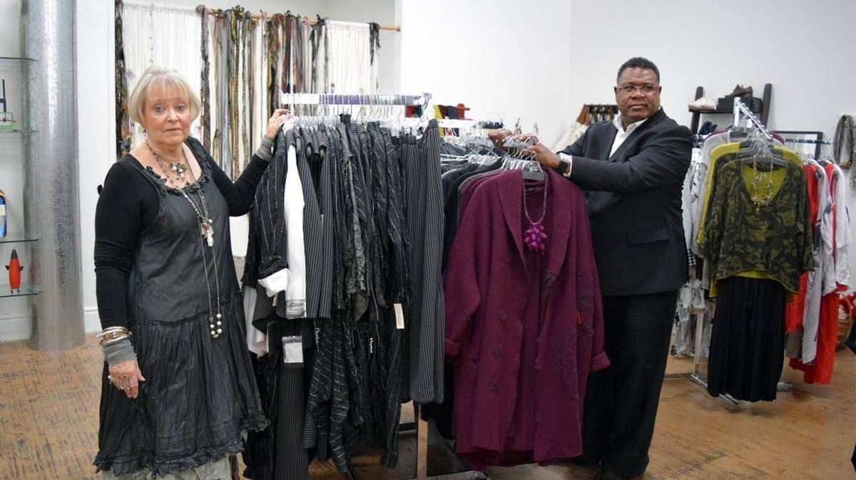 Kati Koos and Siga Bari are pictured at their namesake shop in Roseburg Square in Modesto on Thursday.