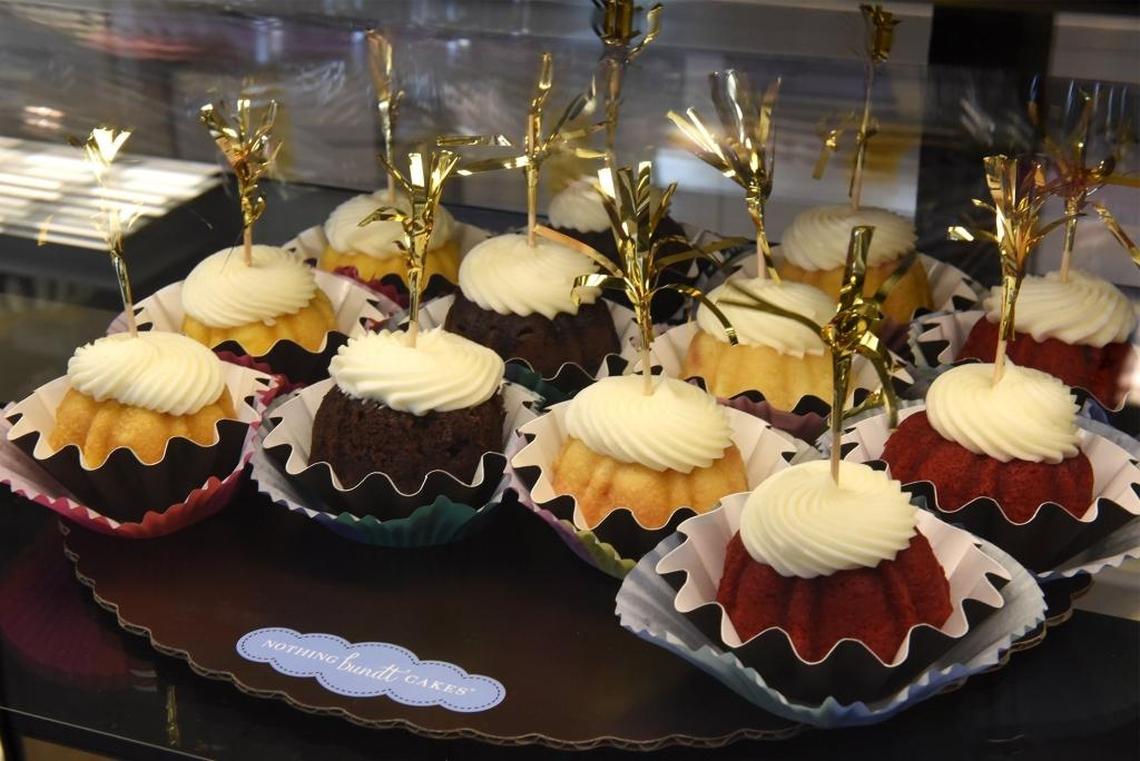 Small cakes at Nothing Bundt Cakes are pictured in the shop on Thursday morning, Aug. 18, 2016, in Modesto, Calif.
