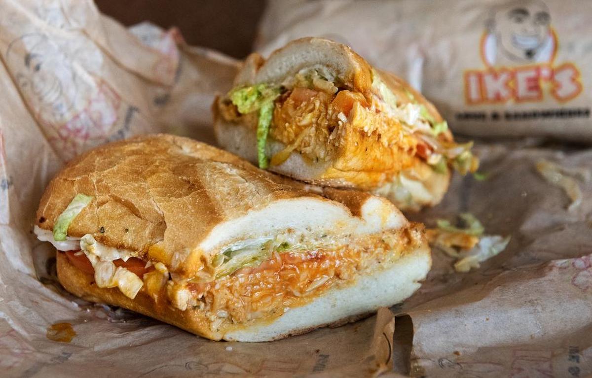 A sandwich exclusive to Modesto the Graffiti Petey (halal chicken, sweet wing sauce, and pepper jack) at Ike’s Love & Sandwiches in Modesto, Calif., Friday, Jan. 11, 2019.