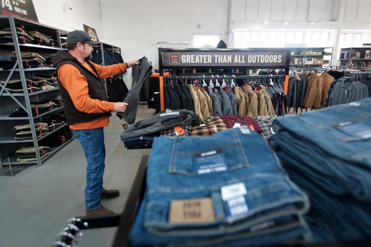Kevin Shatswell shops for work clothing at Crescent Supply in Modesto, Calif., Wednesday, Nov. 14, 2018.