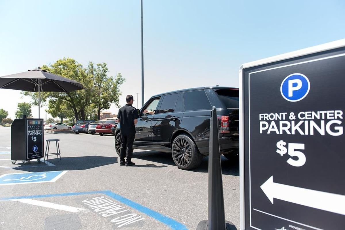 New “Front And Center” preferred parking at Vintage Faire Mall in Modesto, Calif., Saturday, August 18, 2018.
