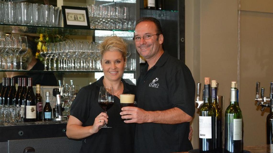 
Husband and wife Paul and Amy Rivera opened a new restaurant and bar on Third Avenue in Oakdale called Rivi’s. They are pictured in their business Friday, Oct. 2, 2015.
