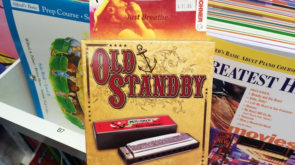 The Old Standby harmonica is a great stocking stuffer that gives the gift of music. It’s available at Langlois Music Company in Modesto’s McHenry Village.