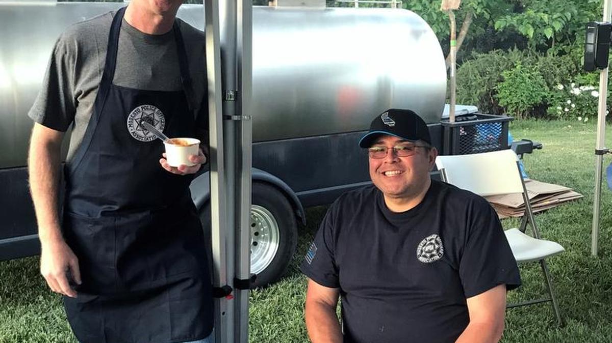 An epic battle Saturday (05-06-17) between Modesto Fire Fighters and Modesto Police Officers brought out more than 200 guests to serve as judges and decide which team prepared the most delicious ribs. Money raised from the event will benefit the Boys & Girls Clubs of Stanislaus County.